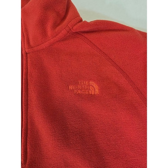 The North Face Mens L Pullover Fleece Quarter Zip Jacket Red - Picture 9 of 10